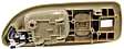 Front, Passenger Side Beige bezel with chrome lever Interior Door Handle