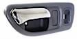 Front, Passenger Side Gray bezel with chrome lever Interior Door Handle, With Door Lock Hole