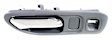 Front, Passenger Side Gray bezel with chrome lever Interior Door Handle, With Door Lock Hole