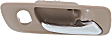 Front, Passenger Side Beige bezel with chrome lever Interior Door Handle