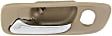 Front, Driver Side Beige bezel with chrome lever Interior Door Handle