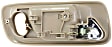 Front, Driver Side Beige bezel with chrome lever Interior Door Handle