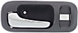 Front, Driver Side Gray bezel with chrome lever Interior Door Handle, With Door Lock Hole