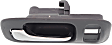Front, Driver Side Gray bezel with chrome lever Interior Door Handle, With Door Lock Hole