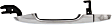 Front, Driver Side Chrome Exterior Door Handle, With Key Hole