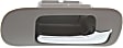 Front, Passenger Side Brown bezel with chrome lever Interior Door Handle