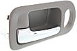 Front, Driver Side Interior Door Handle, Brown Bezel with Chrome Lever, With Door Lock Hole, 4 Cyl., 1.7L Engine