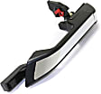 Rear, Driver Side Primed Exterior Door Handle, Without Key Hole