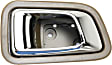 Rear, Driver Side Interior Door Handle, Brown Bezel with Chrome Lever, Without Door Lock Hole, 6 Cyl., 3.5L Engine