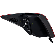 Passenger Side, Outer Tail Light, with Bulb, LED, Clear and Red Lens, Sedan, Except Hybrid Model, CAPA CERTIFIED