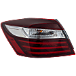 Driver Side, Outer Tail Light, with Bulb, LED, Clear and Red Lens, Sedan, Except Hybrid Model, CAPA CERTIFIED