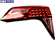 Passenger Side, Inner Tail Light, with Bulb, Halogen, Clear and Red Lens, CAPA CERTIFIED