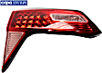 Driver Side, Inner Tail Light, with Bulb, Halogen, Clear and Red Lens, CAPA CERTIFIED