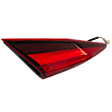 Driver Side, Inner Tail Light, with Bulb, Halogen, Clear and Red Lens, Sedan, CAPA CERTIFIED