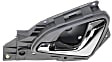 Front, Driver Side Gray bezel with chrome lever Interior Door Handle