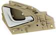 Front, Passenger Side Beige bezel with chrome lever Interior Door Handle, Without Door Lock Hole