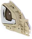 Front, Passenger Side Beige bezel with chrome lever Interior Door Handle, Without Door Lock Hole