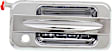 Front, Passenger Side Exterior Door Handle, Chrome, With Key Hole, With Slash Design Lever, Base Model