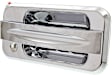 Front, Passenger Side Exterior Door Handle, Chrome, With Key Hole, With Slash Design Lever, Base Model