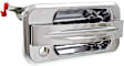 Front, Passenger Side Exterior Door Handle, Chrome, With Key Hole, With Slash Design Lever, Base Model