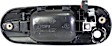 Front, Passenger Side Chrome Lever with Smooth Black Bezel Exterior Door Handle, With Key Hole