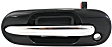 Front, Driver Side Chrome Lever with Smooth Black Bezel Exterior Door Handle, With Key Hole