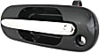 Front, Driver Side Chrome Lever with Smooth Black Bezel Exterior Door Handle, With Key Hole