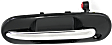 Front, Driver Side Chrome Lever with Smooth Black Bezel Exterior Door Handle, With Key Hole
