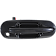 Front, Passenger Side Smooth Black Exterior Door Handle, With Key Hole