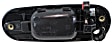 Front, Passenger Side Smooth Black Exterior Door Handle, With Key Hole