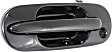 Front, Driver Side Smooth Black Exterior Door Handle, With Key Hole