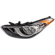 2011-2013 Hyundai Elantra - Driver Side Headlight, with Bulb, Halogen, Coupe/Sedan