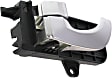 Front, Driver Side Interior Door Handle, Silver, with Door Lock Button, Sedan