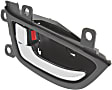 Front, Driver Side Chrome Lever with Black Bezel Interior Door Handle
