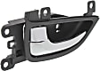 Front, Driver Side Chrome Lever with Black Bezel Interior Door Handle