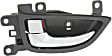 Front, Driver Side Chrome Lever with Black Bezel Interior Door Handle