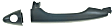 Front, Driver Side Primed Exterior Door Handle, With Key Hole