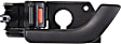 Front, Driver Side Black Interior Door Handle, Coupe