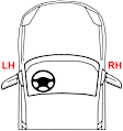 Front Or Rear, Driver Side Gray Interior Door Handle, With Door Lock Button, Sport Utility
