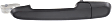 Rear, Passenger Side Exterior Door Handle, Textured Black, Without Key Hole, GLS Model