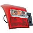Passenger Side, Outer Tail Light, with Bulb, Halogen, Clear and Red Lens, Production Date To September 6 2012