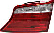Passenger Side, Outer Tail Light, with Bulb, Halogen, Clear and Red Lens