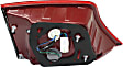 Passenger Side, Outer Tail Light, with Bulb, Halogen, Clear and Red Lens