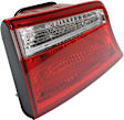 Driver Side, Outer Tail Light, with Bulb, Halogen, Clear and Red Lens