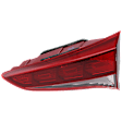 Passenger Side, Inner Tail Light, with Bulb, Halogen, Clear and Red Lens