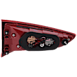 Passenger Side, Inner Tail Light, with Bulb, Halogen, Clear and Red Lens