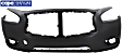 Front Primed Bumper Cover, For Models Without Premium Package, With Fog Light Holes, Without Parking Aid Sensor Holes, CAPA CERTIFIED