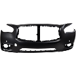 Front Primed Bumper Cover, For Models With Premium Package, With Fog Light Holes, With Parking Aid Sensor Holes, CAPA CERTIFIED