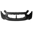 Front, Upper Primed Bumper Cover, Base Model, With Navigation System, With Parking Aid Sensor Holes, Without Fog Light Holes