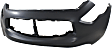 Front, Upper Primed Bumper Cover, Base Model, Without Navigation System, Without Parking Aid Sensor Holes, Without Fog Light Holes